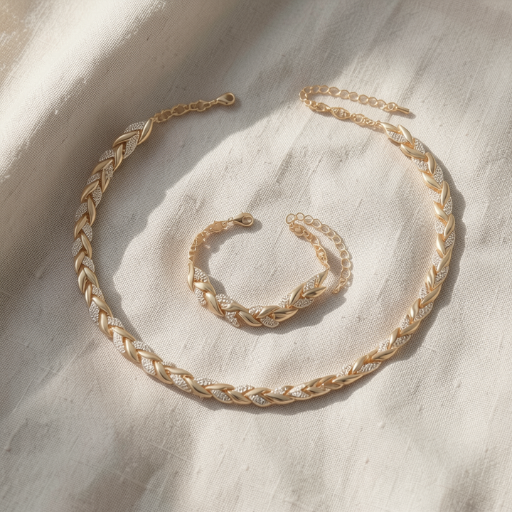 Elegant Rhinestone Fish Tail Set