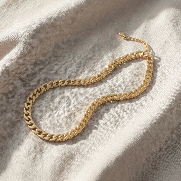 Chunky Cuban Link Necklace | Gold