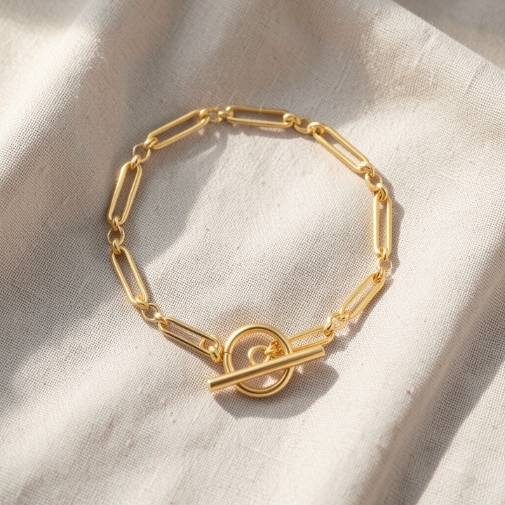 Link T-Bar Bracelet | Gold